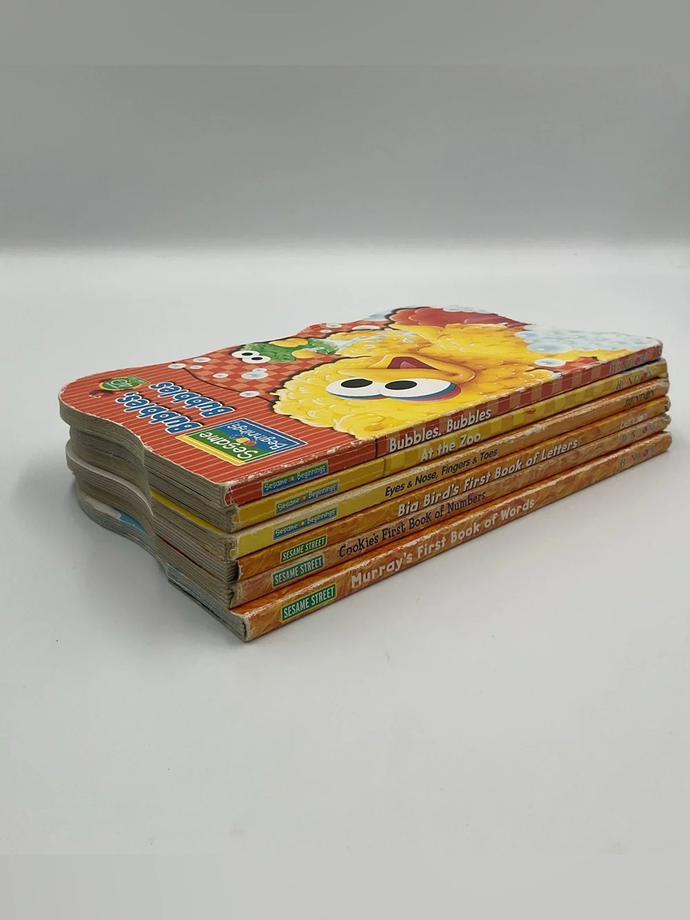 Lot x6 Sesame Street Shaped Board Books Bendon Beginnings & First Books 2000's